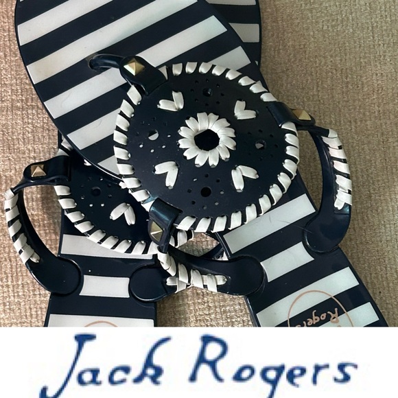 Gorgeous, Jack Rogers sandals in navy and white❤️ - Picture 5 of 7